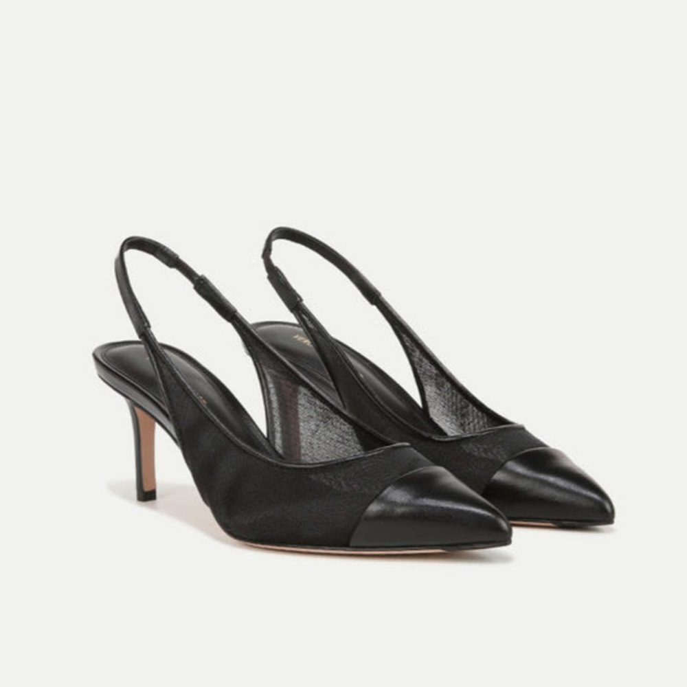 NEW WITH BOX Veronica Beard Liliana Mesh Slingback Pumps Size 6.5